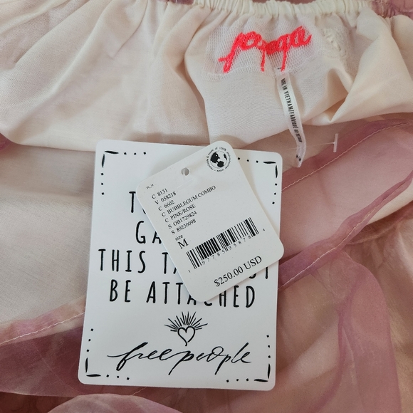 Free People Sweet Serenade Mini Dress Bubblegum Combo Pink Women's Size Medium - Picture 11 of 15